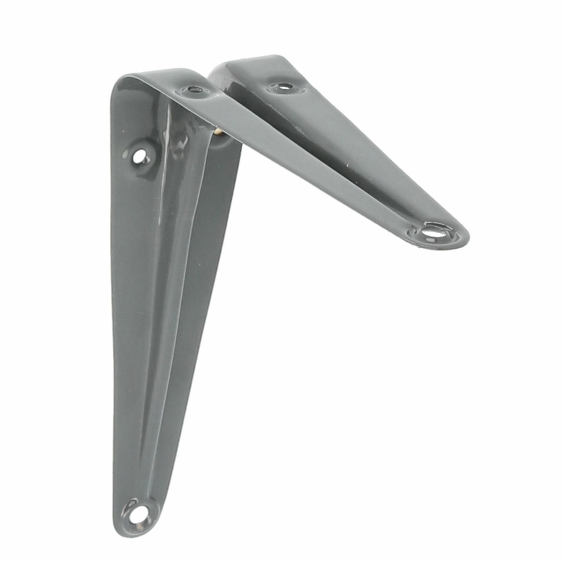 AMIG Plankdrager/planksteun van metaal - gelakt grijs - 100 x 125 mm -