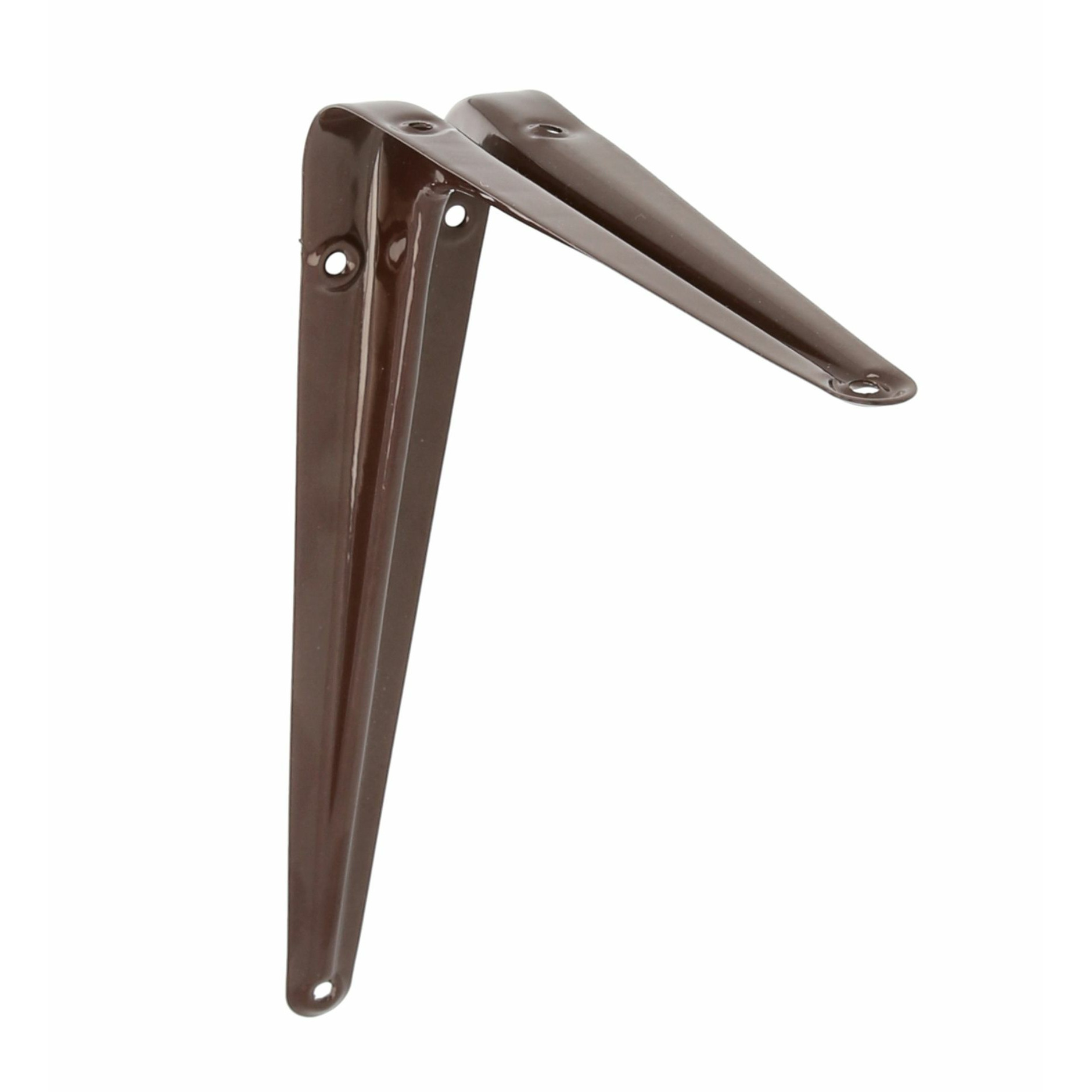 AMIG Plankdrager/planksteun van metaal - gelakt bruin - H225 x B200 mm -