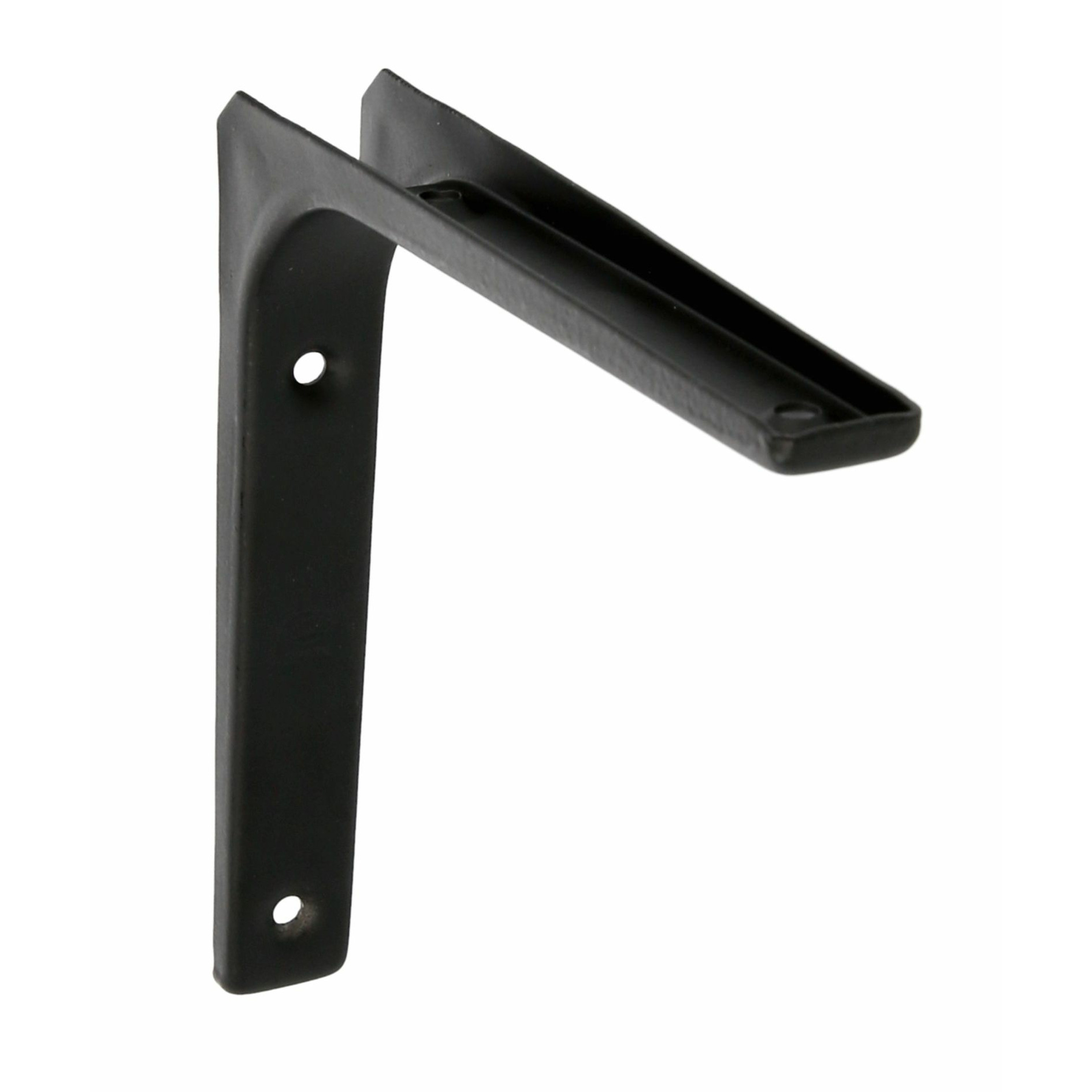 AMIG Plankdrager/planksteun van metaal - gelakt zwart - H125 x B125 mm -