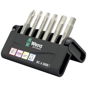 Wera Bit-Check 6 SHK 1 SB 05073631001 Bit-Set 6teilig Kreuzschlitz Phillips, TORX, Innen-Sechskant