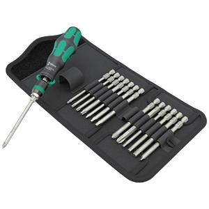 Wera Kraftform Kompakt 838 RA-R M Imperial Set 1 05051066001 Bitset 15-delig Kruiskop Phillips, Kruiskop Pozidriv, Torx, Inbus, Binnen-vierkant (Robertson),