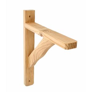 Plankdrager/planksteun van hout - lichtbruin - H230 x B170 mm - Tot 90 kg -