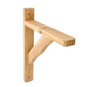Plankdrager/planksteun van hout - lichtbruin - H320 x B280 mm - Tot 105 kg -