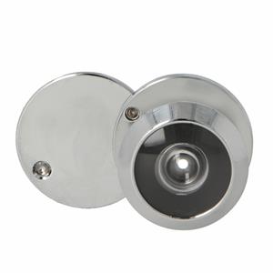 AMIG deurspion/kijkgat - 1x - verchroomd - deurdikte 15 tot 25mm - 160 graden kijkhoek - 14mm boorg -