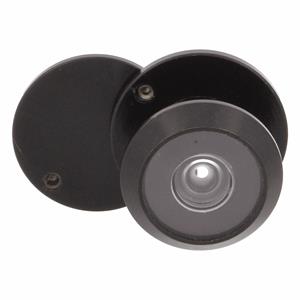 AMIG deurspion/kijkgat - 1x - zwart messing - deurdikte 15 tot 25mm - 160 graden kijkhoek - 14mm -