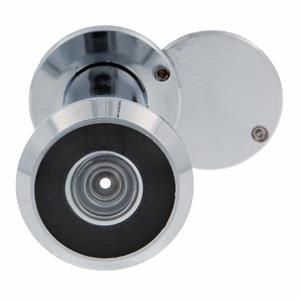 AMIG deurspion/kijkgat - 1x - verchroomd - deurdikte 60 tot 85mm - 160 graden kijkhoek - 16mm boorg -