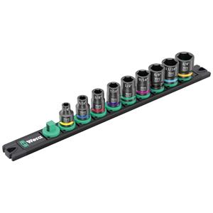 Wera 9608 Nuss-Magnetleiste B Impaktor Imperial 1 Steckschlüsselsatz zöllig 3/8  10teilig 050054