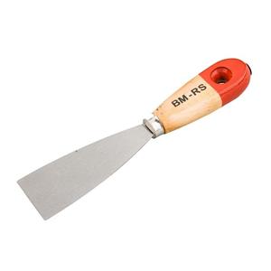 Plamuurmes - werkbreedte mm - conisch geslepen staal - houten greep -