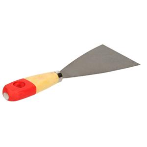 Plamuurmes - werkbreedte 80 mm - conisch geslepen staal - houten greep -