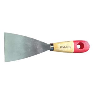 Plamuurmes - werkbreedte 100 mm - conisch geslepen staal - houten greep -