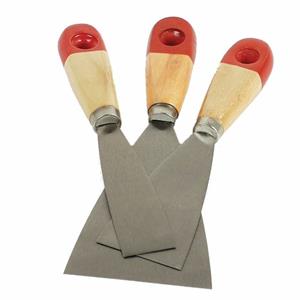 Bruder Mannesmann Plamuurmessen set 3-delig - 30 mm - 50 mm - 80 mm - staal - hout -