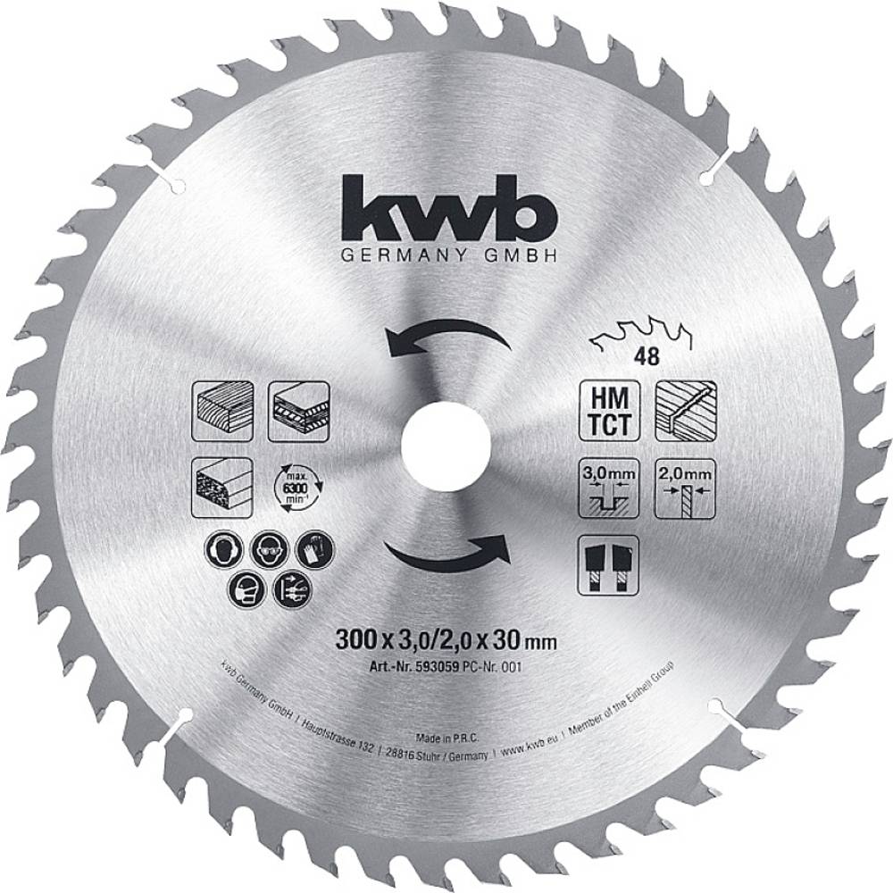Kwb 593059 Cirkelzaagblad 300 x 30 mm 1 stuk(s)