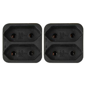 Benson Stopcontact splitter - 2x - duo - zwart - voor 2 platte stekkers - verdeelstekkers -