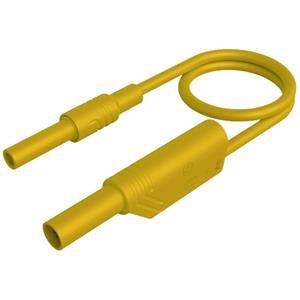 SKS Hirschmann MAL S WS-B 25/2,5 gelb Veiligheidsmeetsnoer [4mm-veiligheidsstekker - 4mm-veiligheidsstekker, stapelbaar] 25 cm Geel 1 stuk(s)