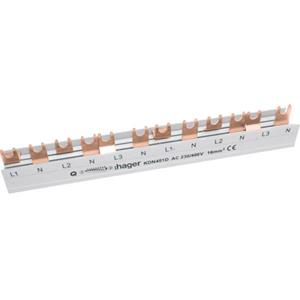 Hager KDN451D Phasenschiene 4polig 80A 1St.