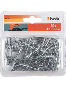 Kwb 407472 Blindniete (Ø x L) 4mm x 12mm Aluminium Aluminium Aluminium 50St.