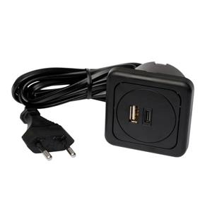 InterBär 9016-014.81 3fach USB-Ladesteckdose 1er Set mit USB, mit USB-C IP20 Schwarz