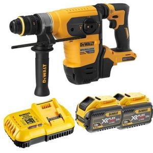DeWALT DCH417X2-QW 18V / 54V Li-ion XR FlexVolt Accu Combihamer Set (2x 9.0Ah) Met 17-delige Accessoire Set In TSTAK