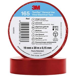 3M 165RD5E Isolierband Rot (L x B) 20m x 19mm