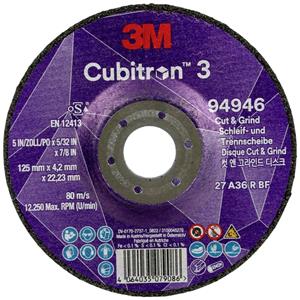 Cubitron 94946 ™ 3 Cut and Grind Afbraamschijf Diameter 125 mm Boordiameter 22.23 mm 10 stuk(s)