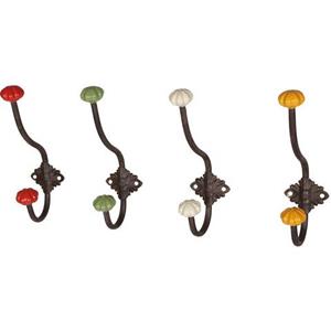 Ambiente Haus Kleerhangers Haak met keramiek - groen 23 cm (1 stuk)