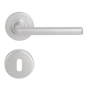 Baseline Deurklink Met Rozet  In Zilver Aluminium