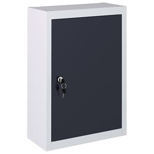 Gereedschapskast voor aan de wand metaal grijs en zwart