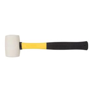 Toolland Rubberhamer, Witte Kop 500 G, Glasvezelsteel, 9.0 X 32.0 X 5.5cm, 0.5, Geel,