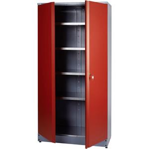 Küpper Hoge kast 2-deurs rood  70292 (b x h x d) 91 x 180 x 45 cm