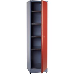Küpper Hoge kast met 1 afsluitbare deur rood  70392 (b x h x d) 455 x 1800 x 450 mm