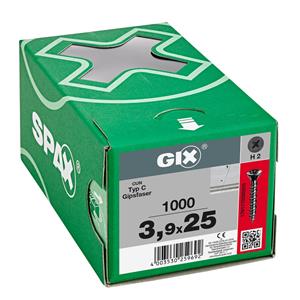 SPAX Gipsplaatschroef Gix-c H2 Verzonken Kop - Gefosfateerd Ø3,9x25mm 1000 St