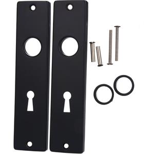 Praxis Langschild Sleutelgat 56mm Aluminium Zwart