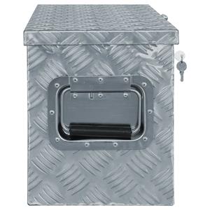 vidaXL Aluminium kist 76,5x26,5x33 cm zilverkleurig