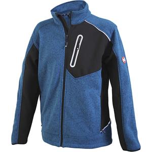 L+D 4289-40-XXL SKARA vest in petrol/zwart gemêleerd, polyester en softshell met gerecycled materiaal, maat XXL Maat: XXL Petrol, Zwart