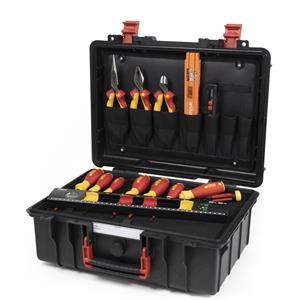 Wiha Basic Set L electric 18tlg Gereedschapskoffer (met inhoud) 18-delig Electricien, Handwerker, Leerling, Professioneel, VDE (b x h x d) 457 x 183 x 367 mm