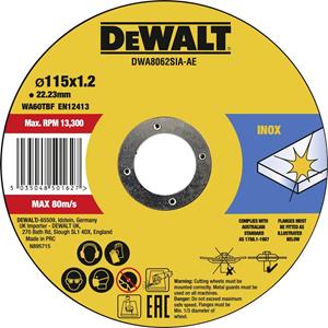 DEWALT DWA8062SIA-AE Doorslijpschijf 1 stuk(s)