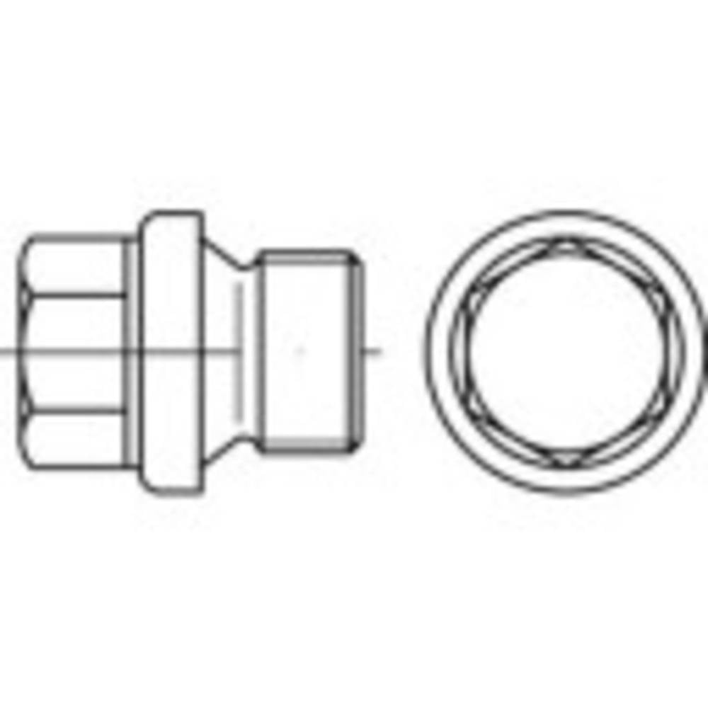TOOLCRAFT TO-9975228 Sluitschroeven M42 Buitenzeskant DIN 910 Staal 5 stuk(s)