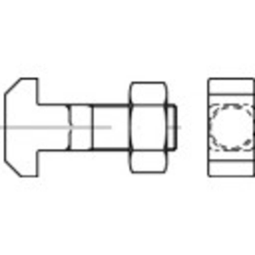 TOOLCRAFT TO-9974544 Hamerkopbout M24 200 mm Vierkant DIN 186 Staal 5 stuk(s)