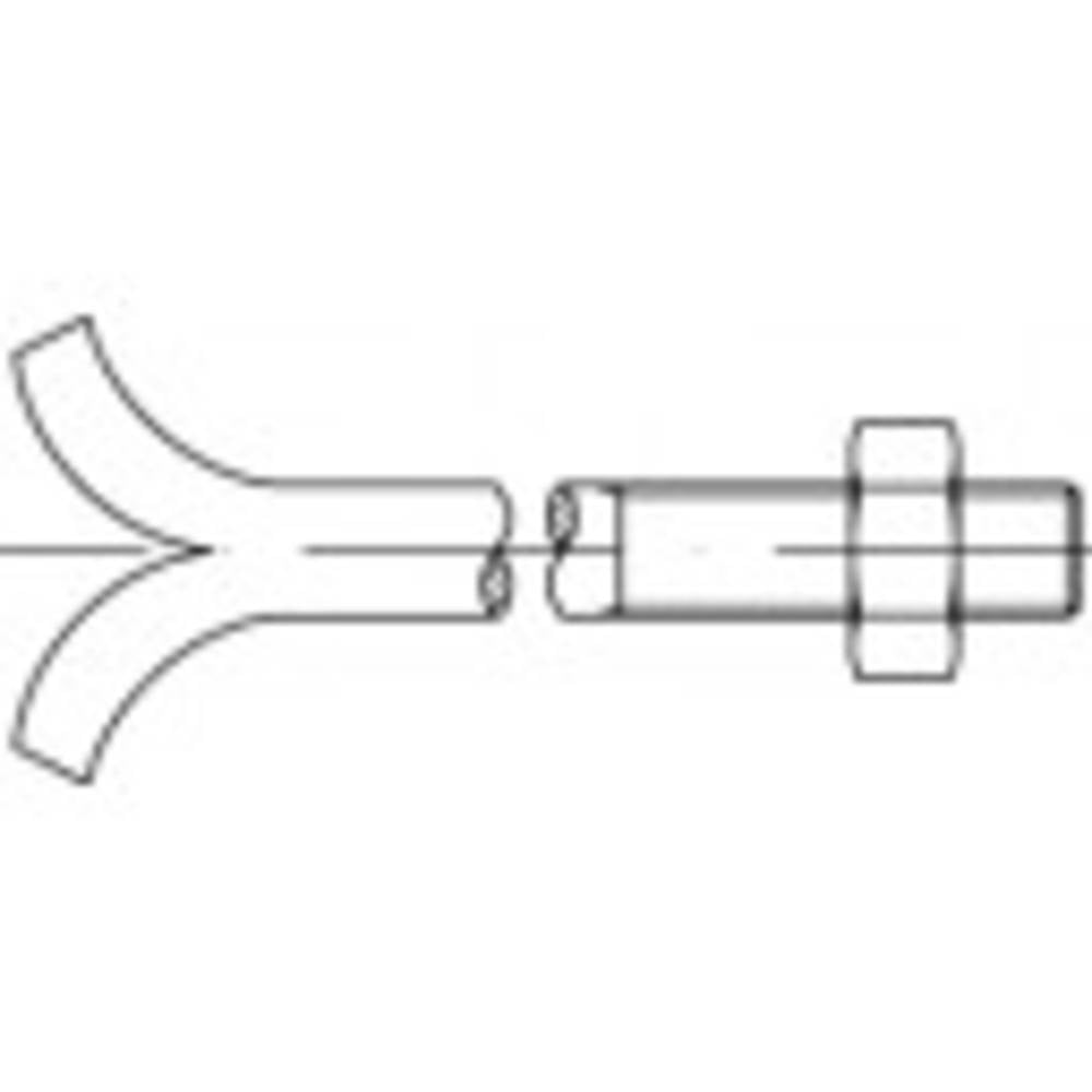 TOOLCRAFT TO-9974724 Fundatie einden M24 300 mm Buitenzeskant DIN 529 Staal Galvanisch verzinkt 5 stuk(s)