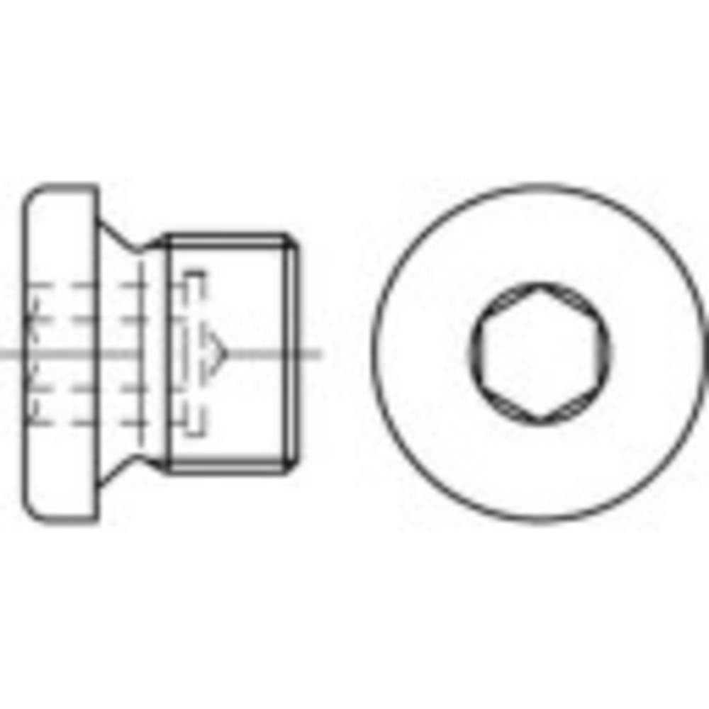 TOOLCRAFT TO-9975210 Sluitschroeven M45 Binnenzeskant (inbus) DIN 908 Staal 5 stuk(s)