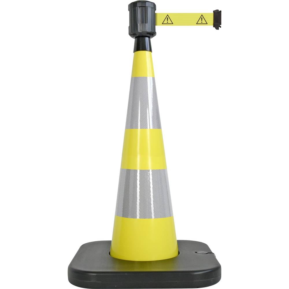 VISO RCX102DAN Verkeerskegel PVC geel kegel voor vaste riem GEVAAR (Ø x h) 90 mm x 1000 mm