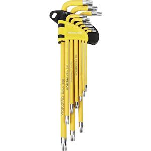 WorkPro Torx T-profiel stifsleutelset T 10, T 15, T 20, T 25, T 27, T 30, T 40, T 45, T 50