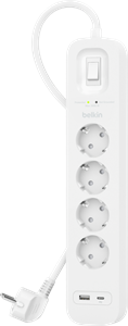 Belkin SRB001vf2M Stekkerdoos Wit CEE-stekker 1 stuk(s)