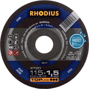Rhodius 206172 Doorslijpschijf recht 115 mm 1 stuk(s) Staal