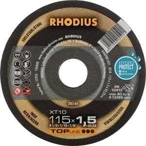 Rhodius 206164 Doorslijpschijf recht 115 mm 1 stuk(s) RVS, Staal