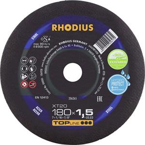 Rhodius 206265 Doorslijpschijf recht 180 mm 1 stuk(s) Staal