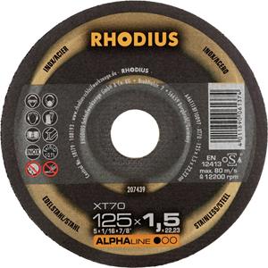 Rhodius 207439 Doorslijpschijf recht 125 mm 1 stuk(s) RVS, Staal