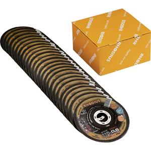 Rhodius 211300 Doorslijpschijfset 115 mm 25 stuk(s) RVS, Staal