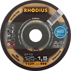 Rhodius 206165 Doorslijpschijf recht 125 mm 1 stuk(s) RVS, Staal