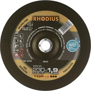 Rhodius 206263 Doorslijpschijf gebogen 230 mm 1 stuk(s) RVS, Staal